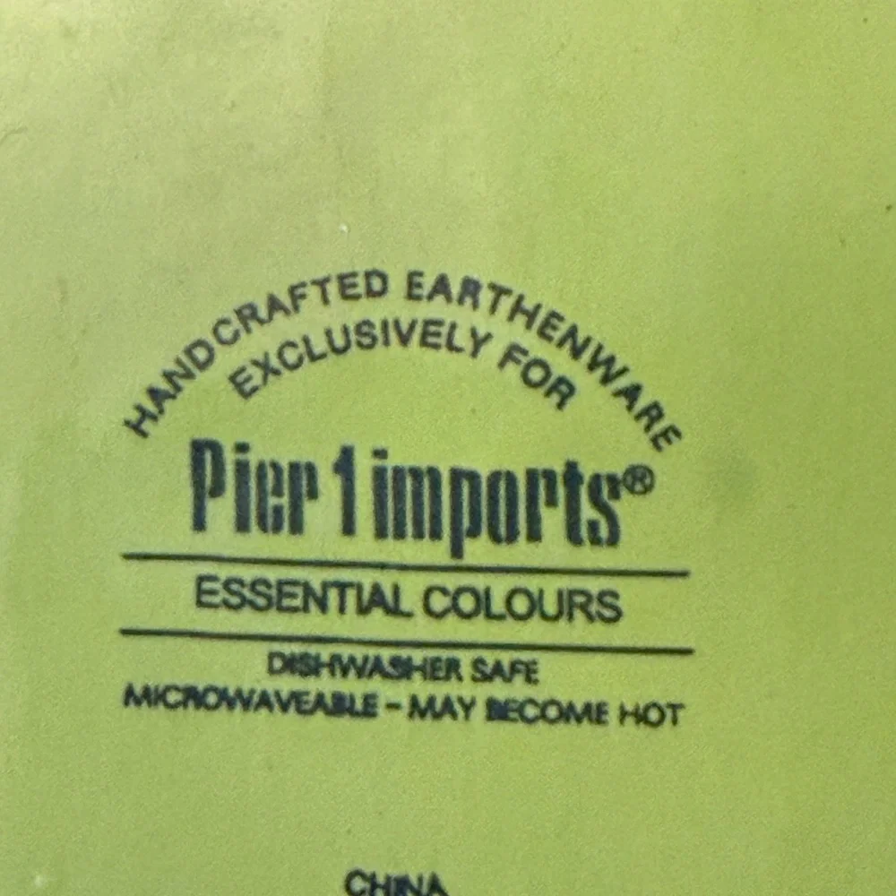 Pier 1 Imports Lime Green Earthenware